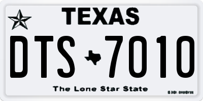 TX license plate DTS7010