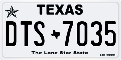 TX license plate DTS7035
