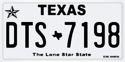 TX license plate DTS7198