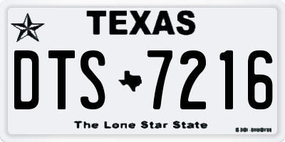 TX license plate DTS7216
