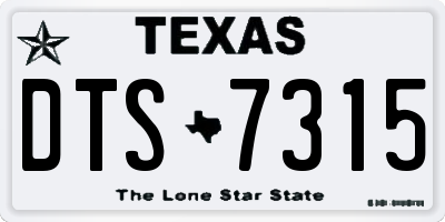 TX license plate DTS7315