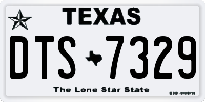TX license plate DTS7329