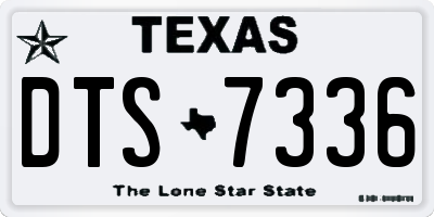 TX license plate DTS7336