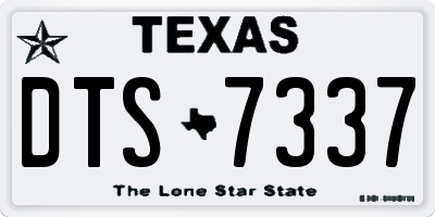 TX license plate DTS7337