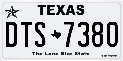 TX license plate DTS7380