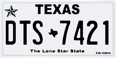 TX license plate DTS7421