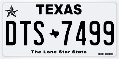 TX license plate DTS7499