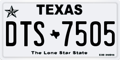 TX license plate DTS7505