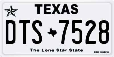 TX license plate DTS7528