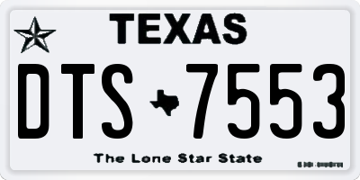 TX license plate DTS7553