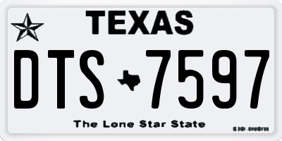 TX license plate DTS7597