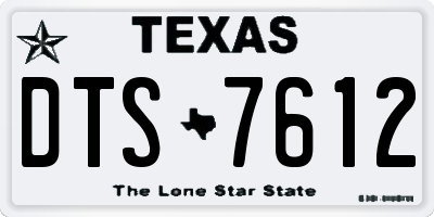 TX license plate DTS7612
