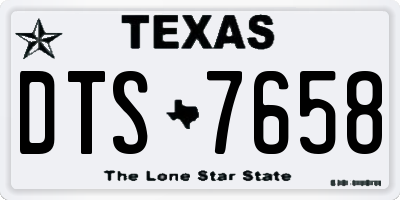 TX license plate DTS7658