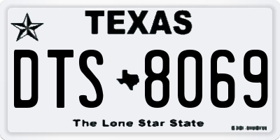 TX license plate DTS8069