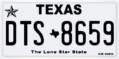 TX license plate DTS8659