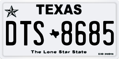 TX license plate DTS8685