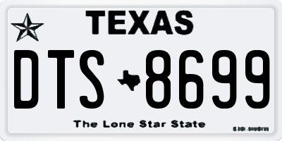 TX license plate DTS8699