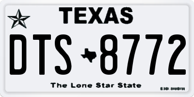 TX license plate DTS8772