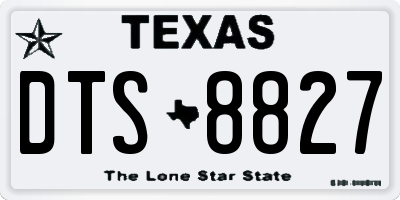 TX license plate DTS8827