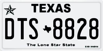 TX license plate DTS8828