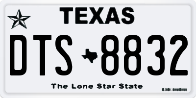 TX license plate DTS8832