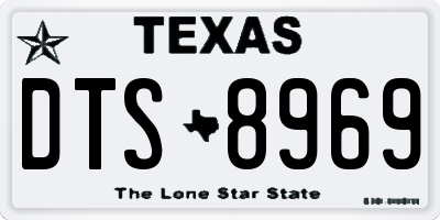 TX license plate DTS8969