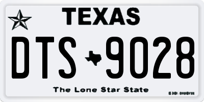 TX license plate DTS9028