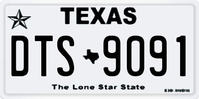 TX license plate DTS9091