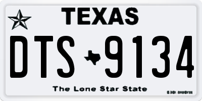 TX license plate DTS9134