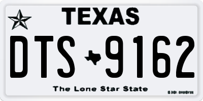 TX license plate DTS9162