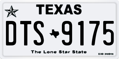 TX license plate DTS9175