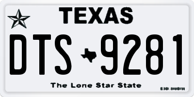 TX license plate DTS9281