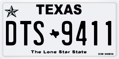 TX license plate DTS9411