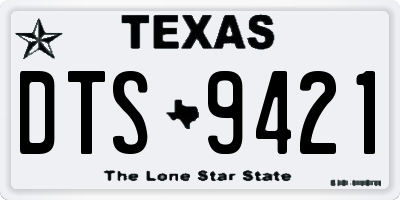 TX license plate DTS9421