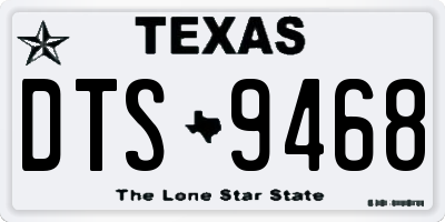 TX license plate DTS9468