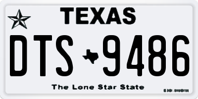 TX license plate DTS9486