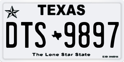 TX license plate DTS9897