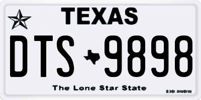 TX license plate DTS9898