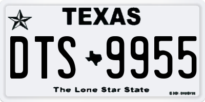 TX license plate DTS9955