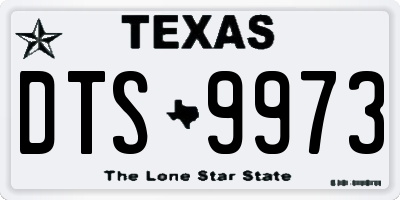 TX license plate DTS9973