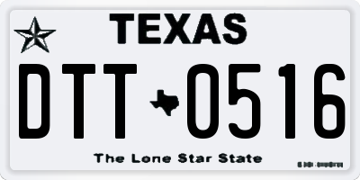 TX license plate DTT0516