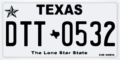 TX license plate DTT0532