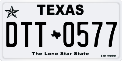 TX license plate DTT0577