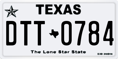 TX license plate DTT0784