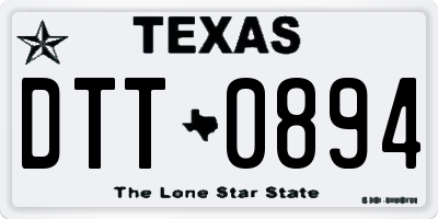 TX license plate DTT0894