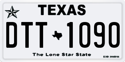 TX license plate DTT1090