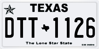 TX license plate DTT1126