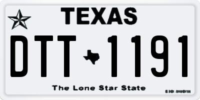 TX license plate DTT1191