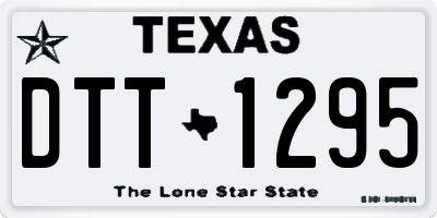 TX license plate DTT1295