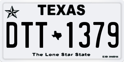 TX license plate DTT1379